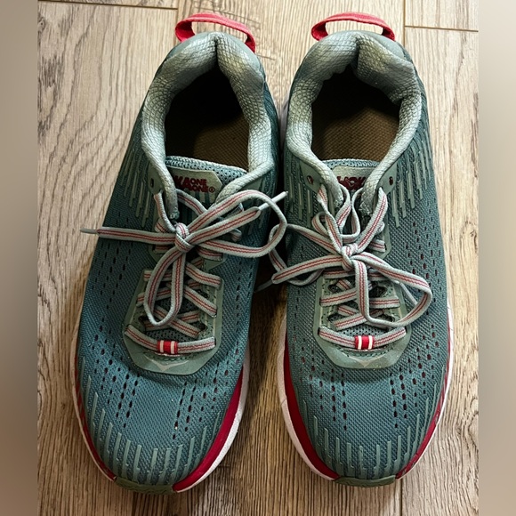 Hoka Light blue and Red Athletic Sneakers size 6 - Picture 2 of 6